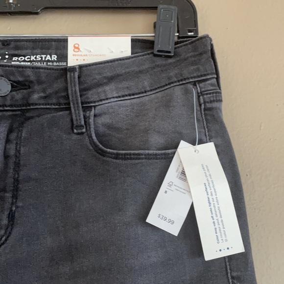 Old Navy Rockstar Super Skinny Black Jeans Floral - Picture 8 of 11